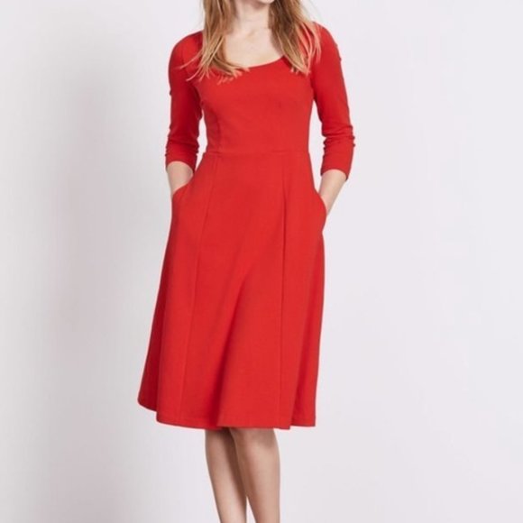 Boden Dresses & Skirts - Boden Womens Red Julianna Ponte Dress Size 8L Tall